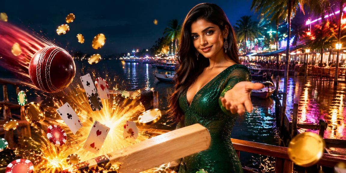 সেন্ট মার্টিন দ্বীপে সমুদ্র সৈকতে ক্রিকেট বেটিং উপভোগ করছেন একজন বাংলাদেশি